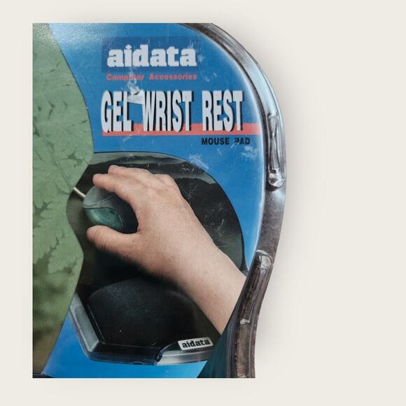 Aidata Gel Wrist Rest Computer Accessory Lycra Material Ergonomic Green Leaves - Picture 3 of 6